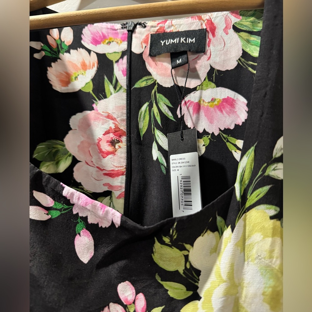 Yumi Kim floral midi, long sleeve, high slit dress - Picture 3 of 3